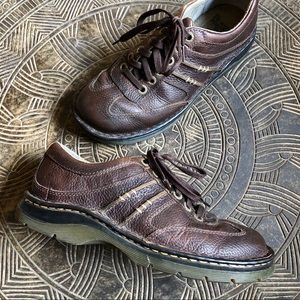 DR MARTENS Dawes Brown Leather Lace Up Oxfords 9